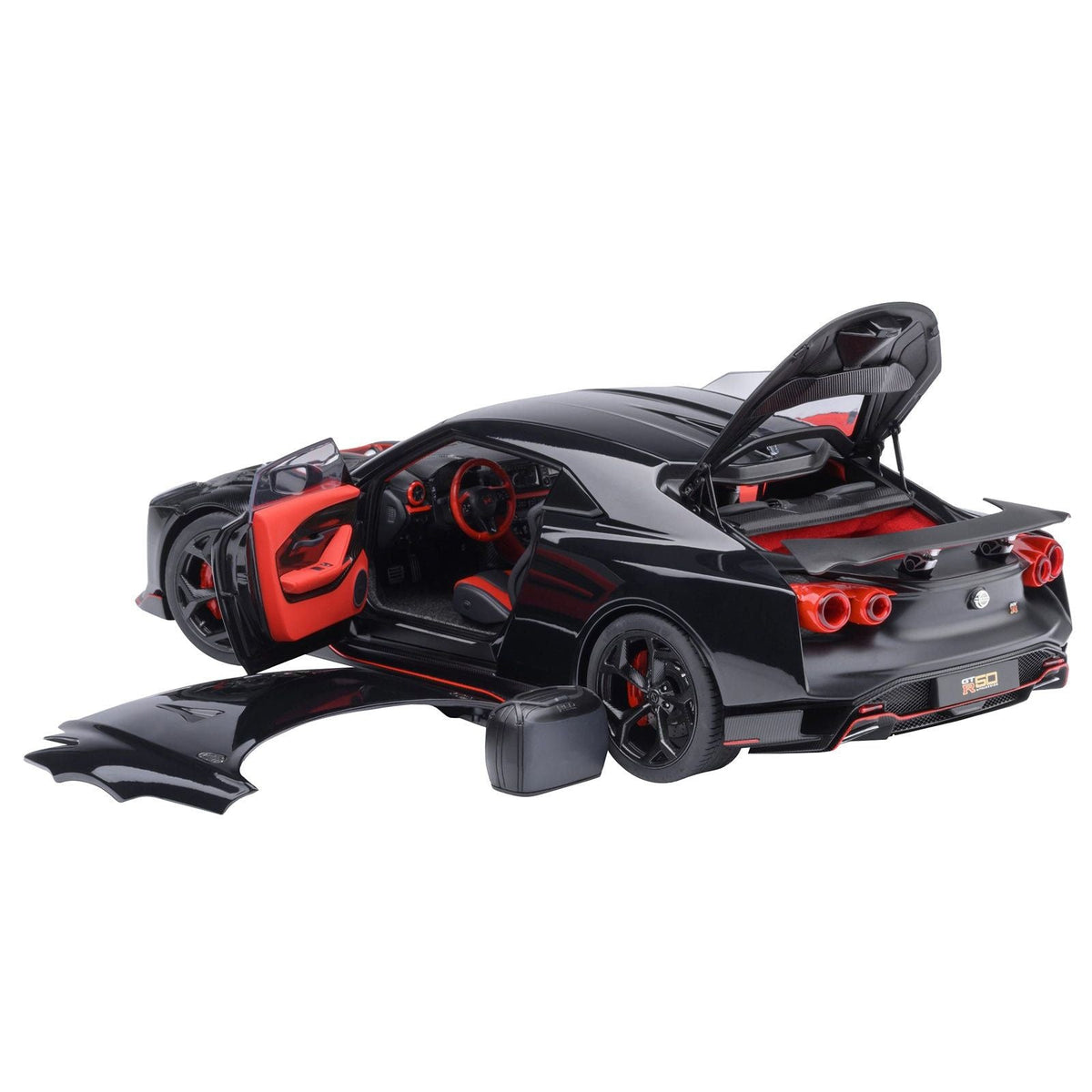 Nissan GT-R50 By ItalDesign Black and Matt Black 1/18 Model Car by Autoart-Autoart-ModelCars.com