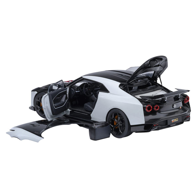Nissan GT-R50 By ItalDesign Black and White Metallic 1/18 Model Car by Autoart-Autoart-ModelCars.com
