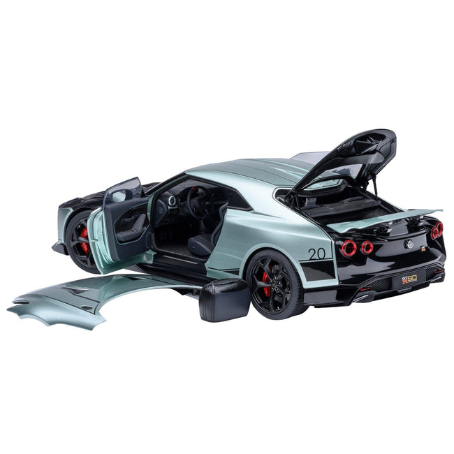 Nissan GT-R50 By ItalDesign Green Metallic and Black 1/18 Model Car by Autoart-Autoart-ModelCars.com
