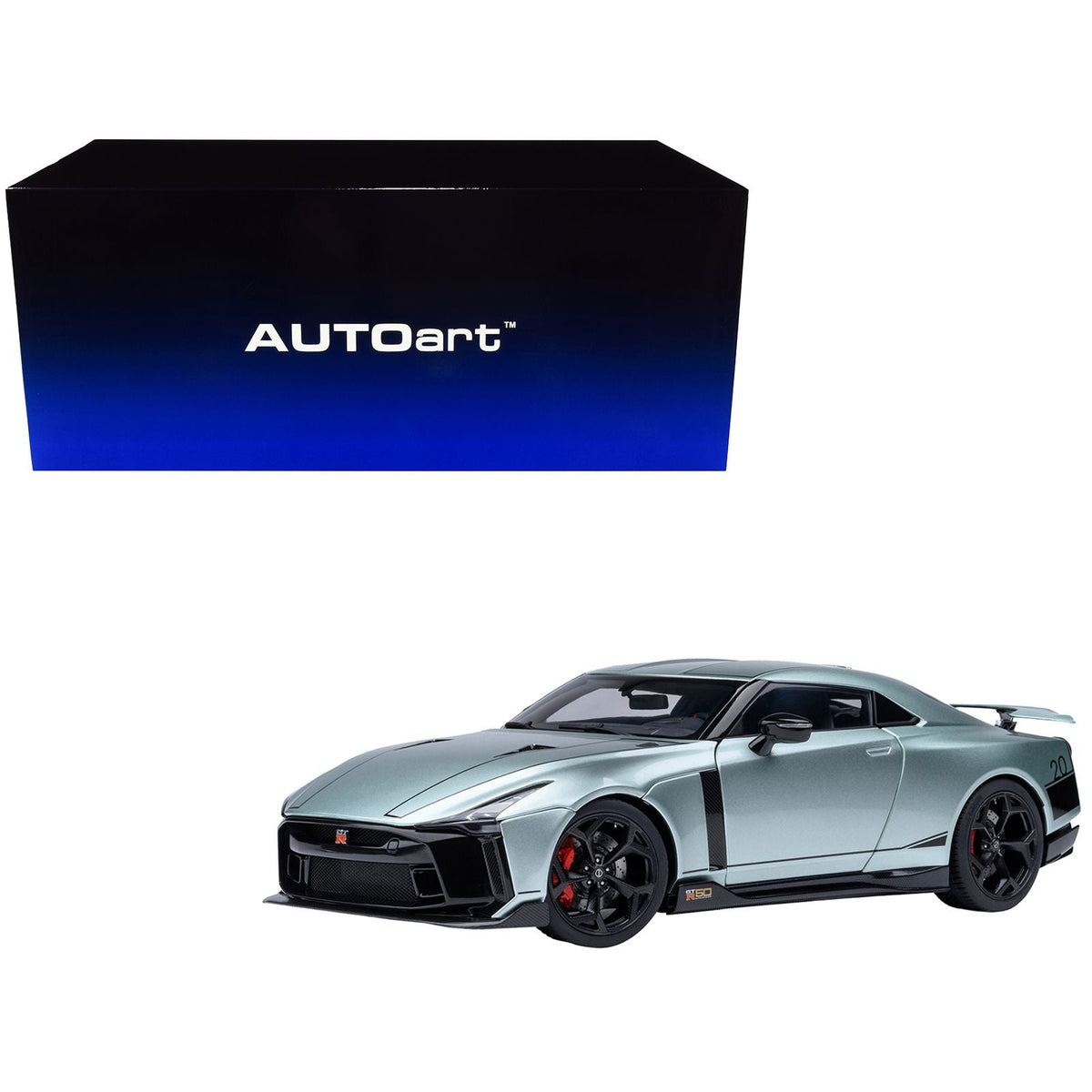 Nissan GT-R50 By ItalDesign Green Metallic and Black 1/18 Model Car by Autoart-Autoart-ModelCars.com