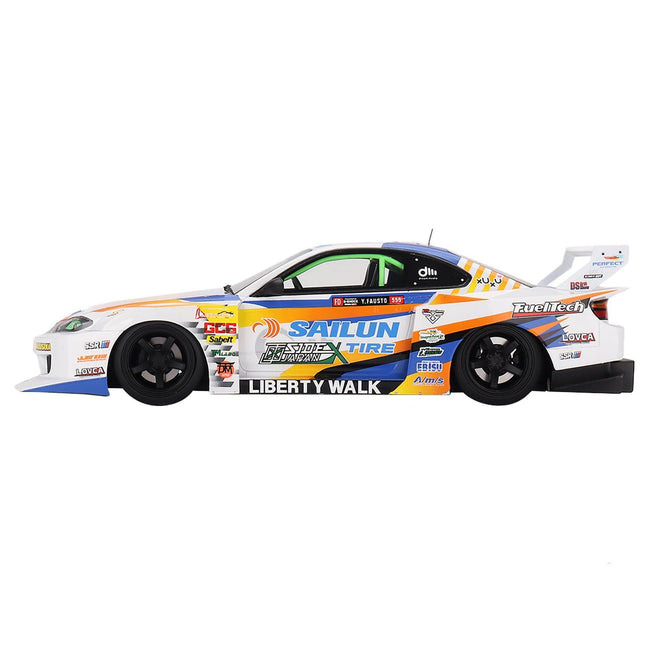 Nissan LB-Super Silhouette S15 SILVIA #555 Yukio Fausto "Formula Drift Japan" (2023) 1/18 Model Car by Top Speed-Top Speed-ModelCars.com