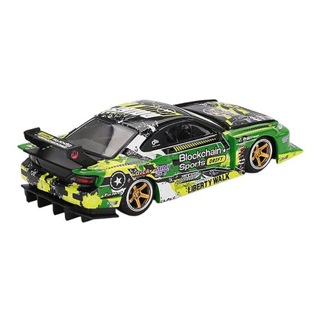 Nissan "LB-Super Silhouette" S15 SILVIA RHD (Right Hand Drive) #555 "V2" Yukio Fausto "Formula Drift Japan" (2024) Limited Edition 1/64 Diecast Model Car by Mini GT-Mini GT-ModelCars.com