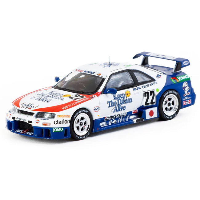 Nissan NISMO GT-R LM #22 Hideo Fukuyama - Masahiko Kondo - Shunji Kasuya "NISMO" "24 Hours of Le Mans" (1995) "Hobby64" Series 1/64 Diecast Model Car by Tarmac Works-Tarmac Works-ModelCars.com