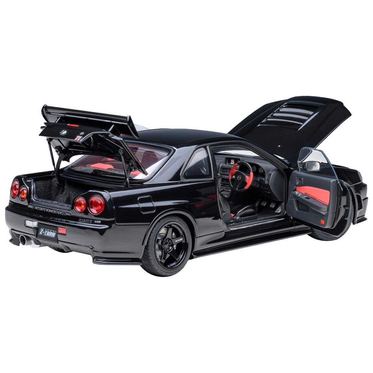 Nissan Nismo R34 GT - R Z - TUNE RHD (Right Hand Drive) Black Pearl 1/18 Model Car by Autoart - Autoart - ModelCars.com