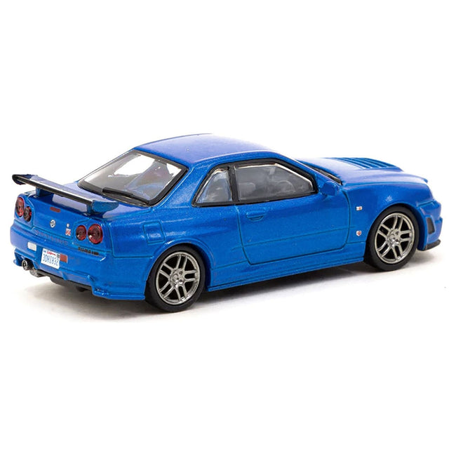Nissan Nismo R34 GT-R Z-tune RHD (Right Hand Drive) Blue Metallic "FuelFest Tokyo" (2023) "Collab64" Series 1/64 Diecast Model Car by Schuco & Tarmac Works-Schuco-ModelCars.com