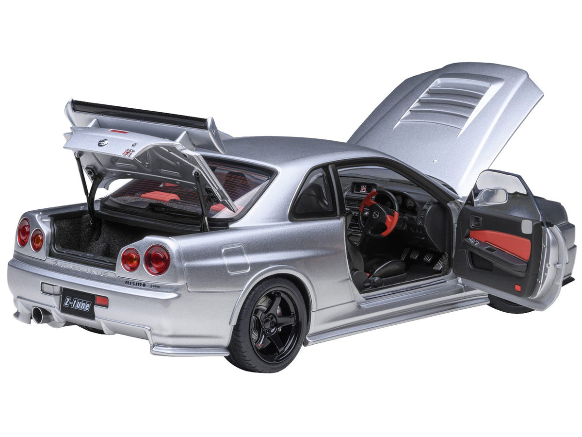 Nissan Nismo R34 GT-R Z-TUNE RHD (Right Hand Drive) Silver Metallic 1/18 Model Car by Autoart-Autoart-ModelCars.com