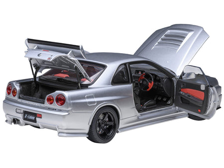 Nissan Nismo R34 GT-R Z-TUNE RHD (Right Hand Drive) Silver Metallic 1/18 Model Car by Autoart-Autoart-ModelCars.com
