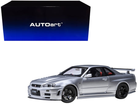 Nissan Nismo R34 GT-R Z-TUNE RHD (Right Hand Drive) Silver Metallic 1/18 Model Car by Autoart-Autoart-ModelCars.com