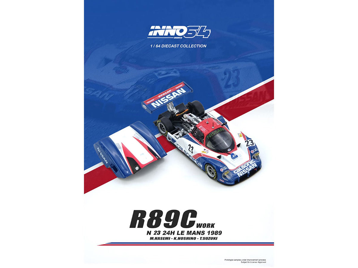 Nissan R89C 23 Masahiro Hasemi - Kazuyoshi Hoshino - Toshio Suzuki "24 Hours of Le Mans" (1989) 1/64 Diecast Model Car by Inno Models-Inno Models-ModelCars.com