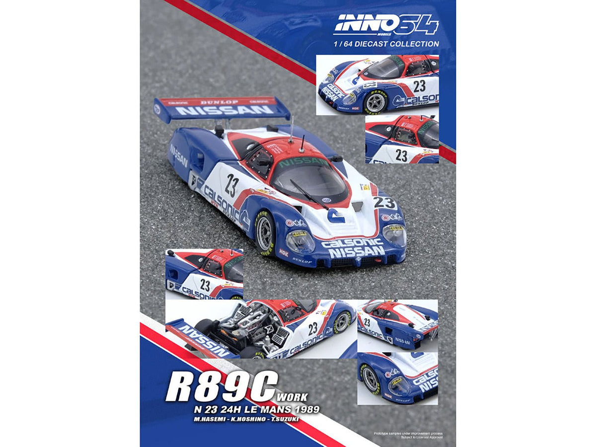 Nissan R89C 23 Masahiro Hasemi - Kazuyoshi Hoshino - Toshio Suzuki "24 Hours of Le Mans" (1989) 1/64 Diecast Model Car by Inno Models-Inno Models-ModelCars.com