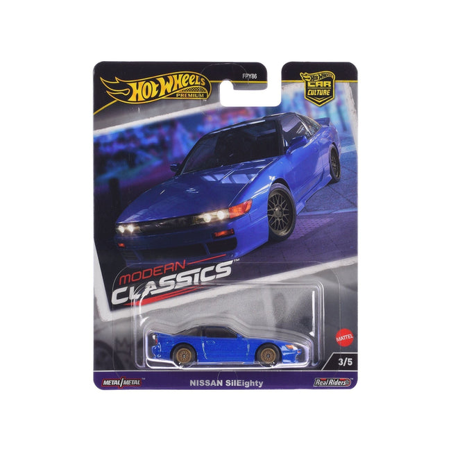Nissan SilEighty Blue Metallic "Modern Classics" Series Diecast Model Car by Hot Wheels-Hotwheels-ModelCars.com