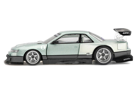 Nissan Silvia S13-R "Kaido Works V1" RHD (Designed by Jun Imai) Light Green Metallic "Kaido House" Special 1/64 Diecast Model Car by Mini GT-Mini GT-ModelCars.com