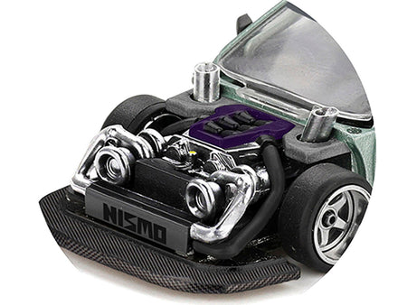 Nissan Silvia S13-R "Kaido Works V1" RHD (Designed by Jun Imai) Light Green Metallic "Kaido House" Special 1/64 Diecast Model Car by Mini GT-Mini GT-ModelCars.com