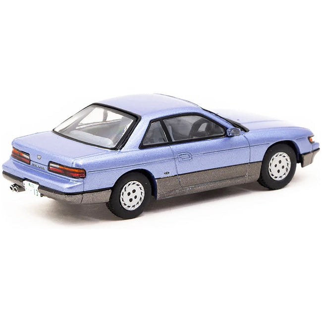 Nissan Silvia S13 RHD (Right Hand Drive) Blue Metallic and Gray "J Collection" Series 1/64 Diecast Model by Tarmac Works - Tarmac Works - ModelCars.com