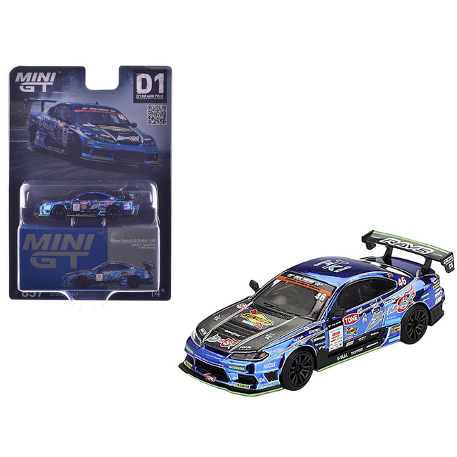 Nissan Silvia (S15) D-MAX RHD (Right Hand Drive) #46 Masao Suenaga "D-MAX Racing" "D1 Grand Prix" (2023) Limited Edition 1/64 Diecast Model Car by Mini GT-Mini GT-ModelCars.com