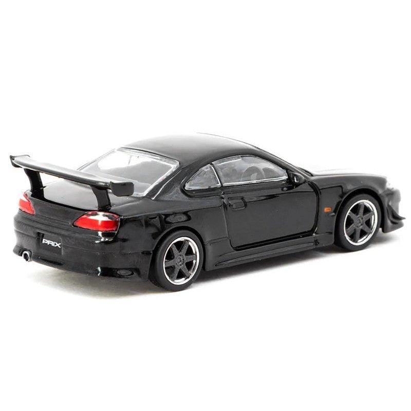 Nissan Silvia (S15) VERTEX RHD (Right Hand Drive) "PRIX-TONNDERU" Black "Global64" Series 1/64 Diecast Model by Tarmac Works-Tarmac Works-ModelCars.com