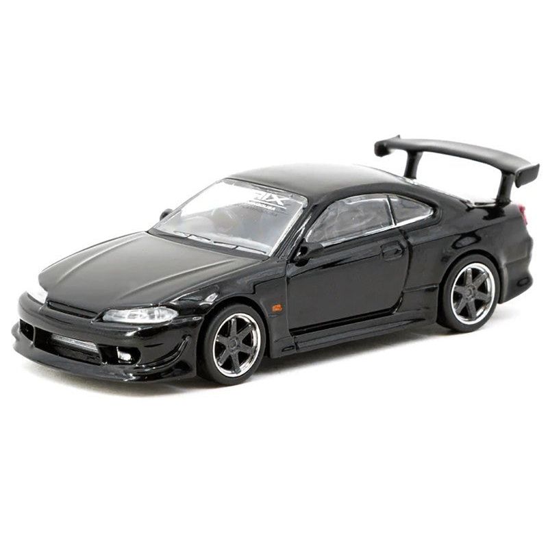 Nissan Silvia (S15) VERTEX RHD (Right Hand Drive) "PRIX-TONNDERU" Black "Global64" Series 1/64 Diecast Model by Tarmac Works-Tarmac Works-ModelCars.com