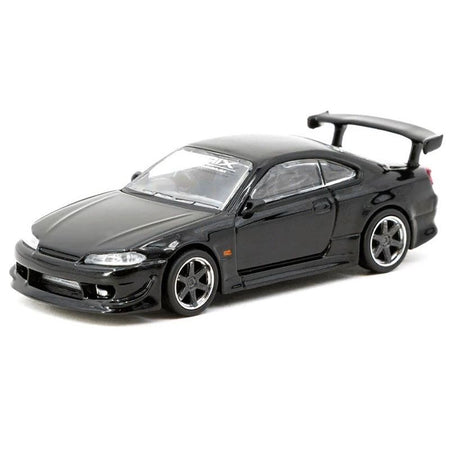 Nissan Silvia (S15) VERTEX RHD (Right Hand Drive) "PRIX-TONNDERU" Black "Global64" Series 1/64 Diecast Model by Tarmac Works-Tarmac Works-ModelCars.com