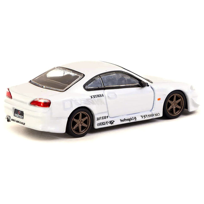 Nissan Silvia (S15) Vertex RHD (Right Hand Drive) White Metallic "Lamley Special Edition" "Global64" Series 1/64 Diecast Model by Tarmac Works - Tarmac Works - ModelCars.com
