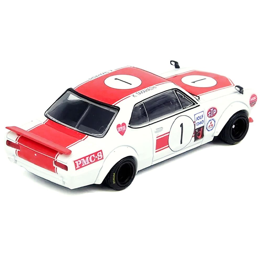 Nissan Skyline 2000 GT-R (KPGC10) #1 RHD (Right Hand Drive) Takahashi Kinimitsu "Fuji Masters 250km" (1971) 1/64 Diecast Model Car by Inno Models-Inno Models-ModelCars.com