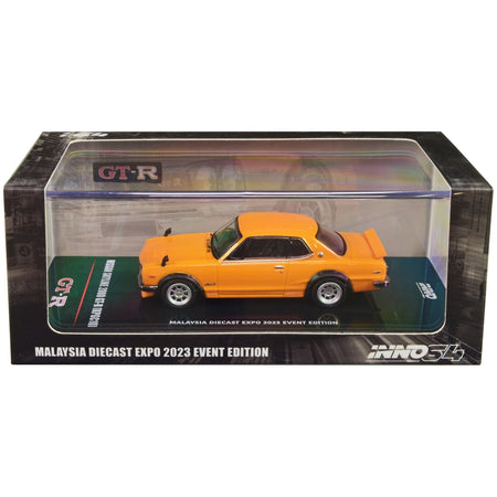 Nissan Skyline 2000 GT-R (KPGC10) RHD (Right Hand Drive) Orange "Malaysia Diecast Expo Event Edition" (2023) 1/64 Diecast Model Car by Inno Models-Inno Models-ModelCars.com