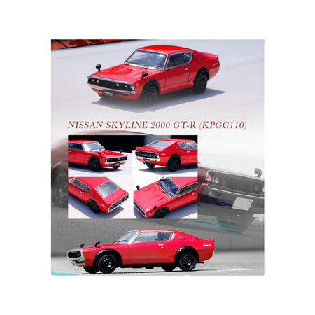 Nissan Skyline 2000 GT - R (KPGC110) RHD (Right Hand Drive) Red 1/64 Diecast Model Car by Inno Models - Inno Models - ModelCars.com