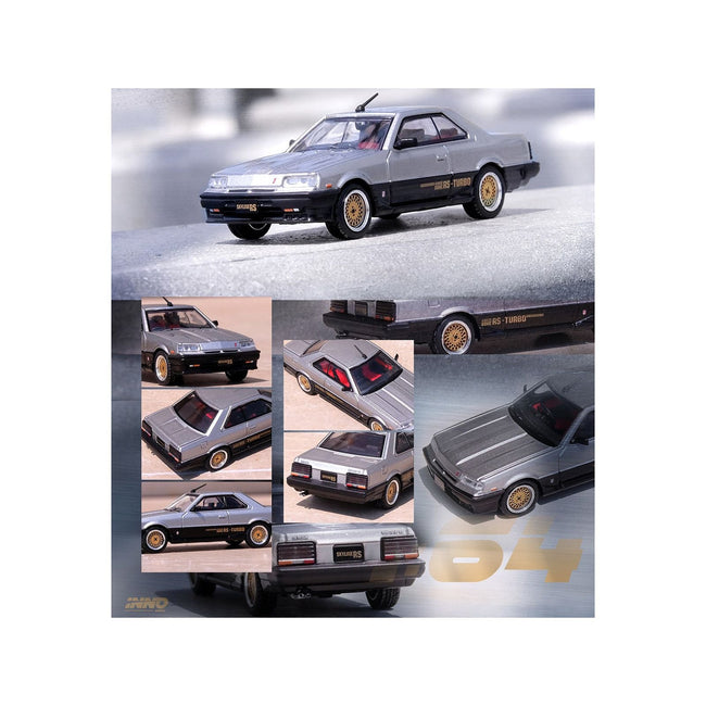 Nissan Skyline 2000 RS - X Turbo (DR30) RHD (Right Hand Drive) Silver and Black 1/64 Diecast Model Car by Inno Models - Inno Models - ModelCars.com