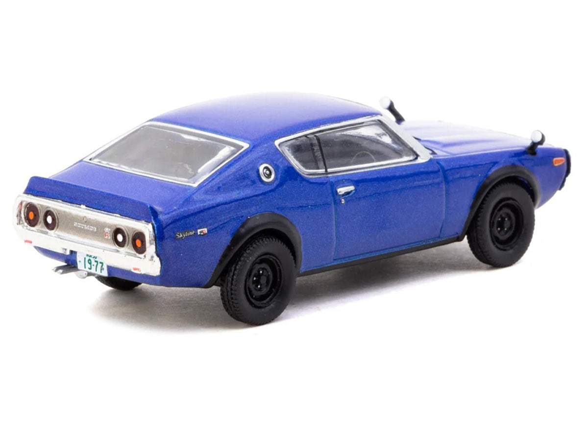 Nissan Skyline 2000GT-R KPGC110 RHD (Right Hand Drive) Blue Metallic "J Collection" Series 1/64 Diecast Model by Tarmac Works-Tarmac Works-ModelCars.com