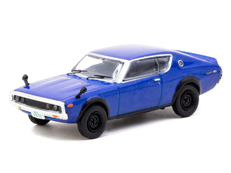 Nissan Skyline 2000GT-R KPGC110 RHD (Right Hand Drive) Blue Metallic "J Collection" Series 1/64 Diecast Model by Tarmac Works-Tarmac Works-ModelCars.com