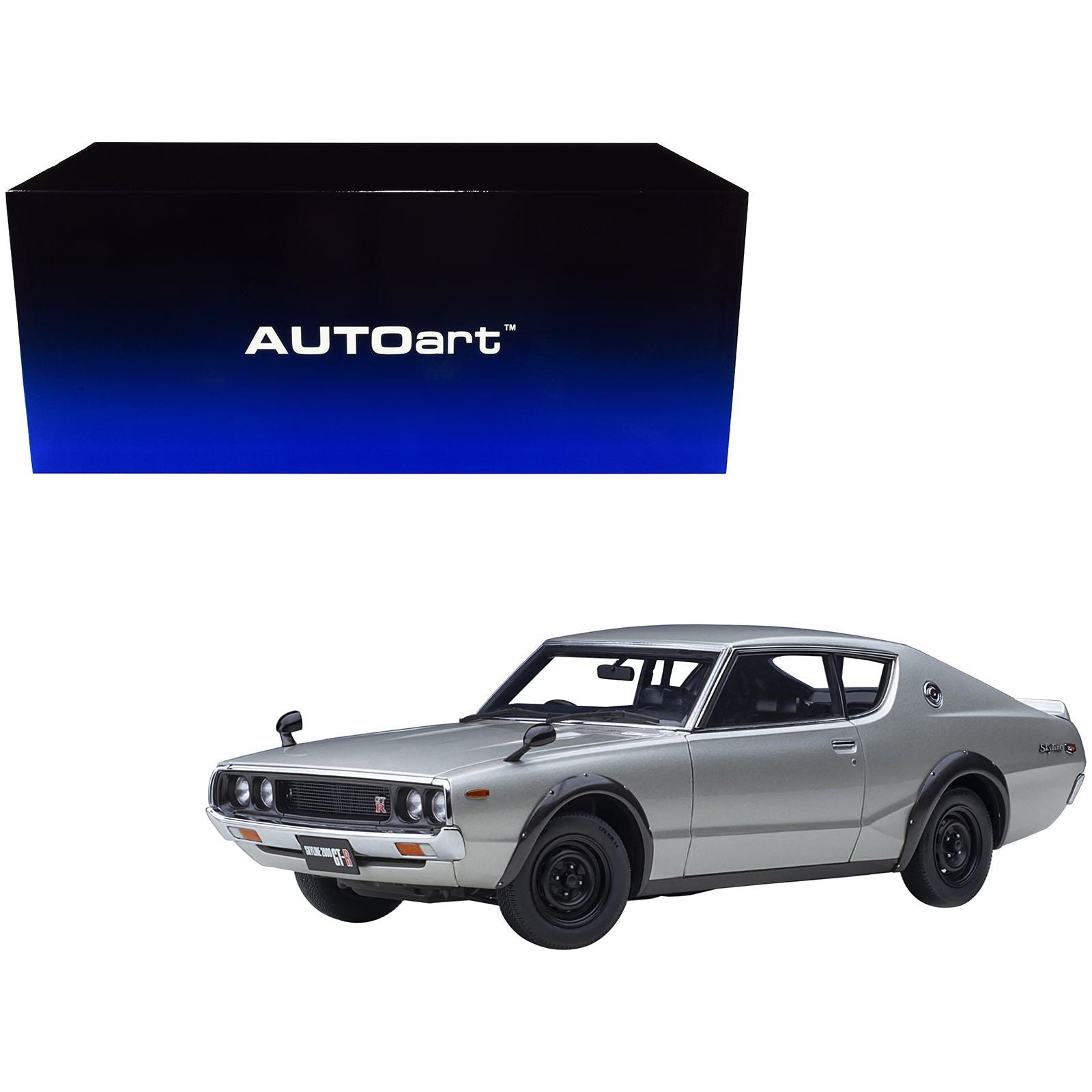 Nissan Skyline 2000GT - R (KPGC110) RHD (Right Hand Drive) Silver Metallic 1/18 Model Car by Autoart - Autoart - ModelCars.com