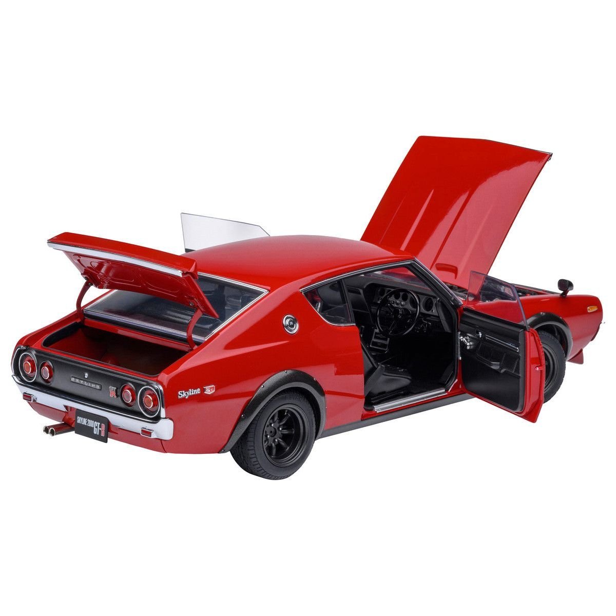 Nissan Skyline 2000GT-R (KPGC110) Tuned Version RHD (Right Hand Drive) Red 1/18 Model Car by Autoart-Autoart-ModelCars.com