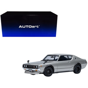 Nissan Skyline 2000GT-R (KPGC110) Tuned Version RHD (Right Hand Drive) Silver Metallic 1/18 Model Car by Autoart