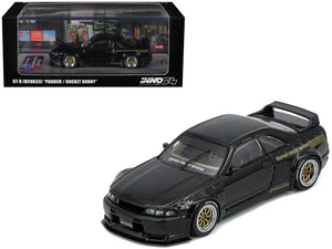 Nissan Skyline GT-R (BCNR33) RHD (Right Hand Drive) "Pandem - Rocket Bunny" Black 1/64 Diecast Model Car by Inno Models