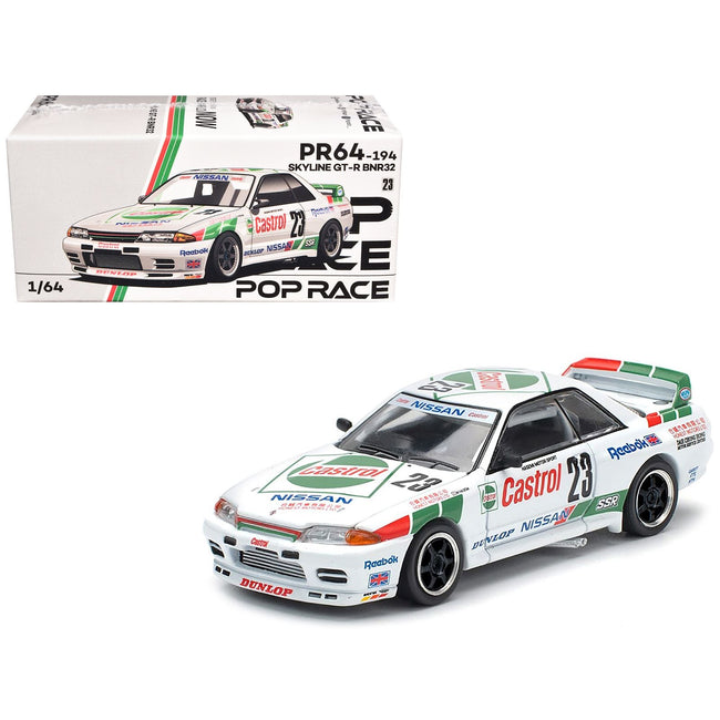 Nissan Skyline GT-R (BNR32) RHD (Right Hand Drive) #23 Winner "Macau Guia Race" (1990) 1/64 Diecast Model Car by Pop Race-Pop Race-ModelCars.com