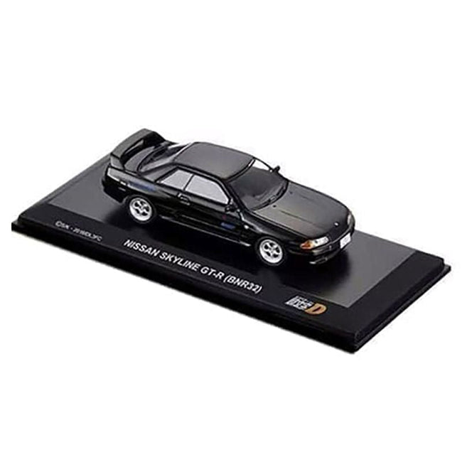 Nissan Skyline GT-R (BNR32) RHD (Right Hand Drive) Black "Initial D" Manga 1/64 Diecast Model Car by Kyosho-Kyosho-ModelCars.com