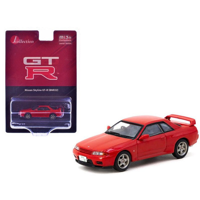 Nissan Skyline GT-R (BNR32) RHD (Right Hand Drive) Red "J Collection" Series 1/64 Diecast Model by Tarmac Works-Tarmac Works-ModelCars.com