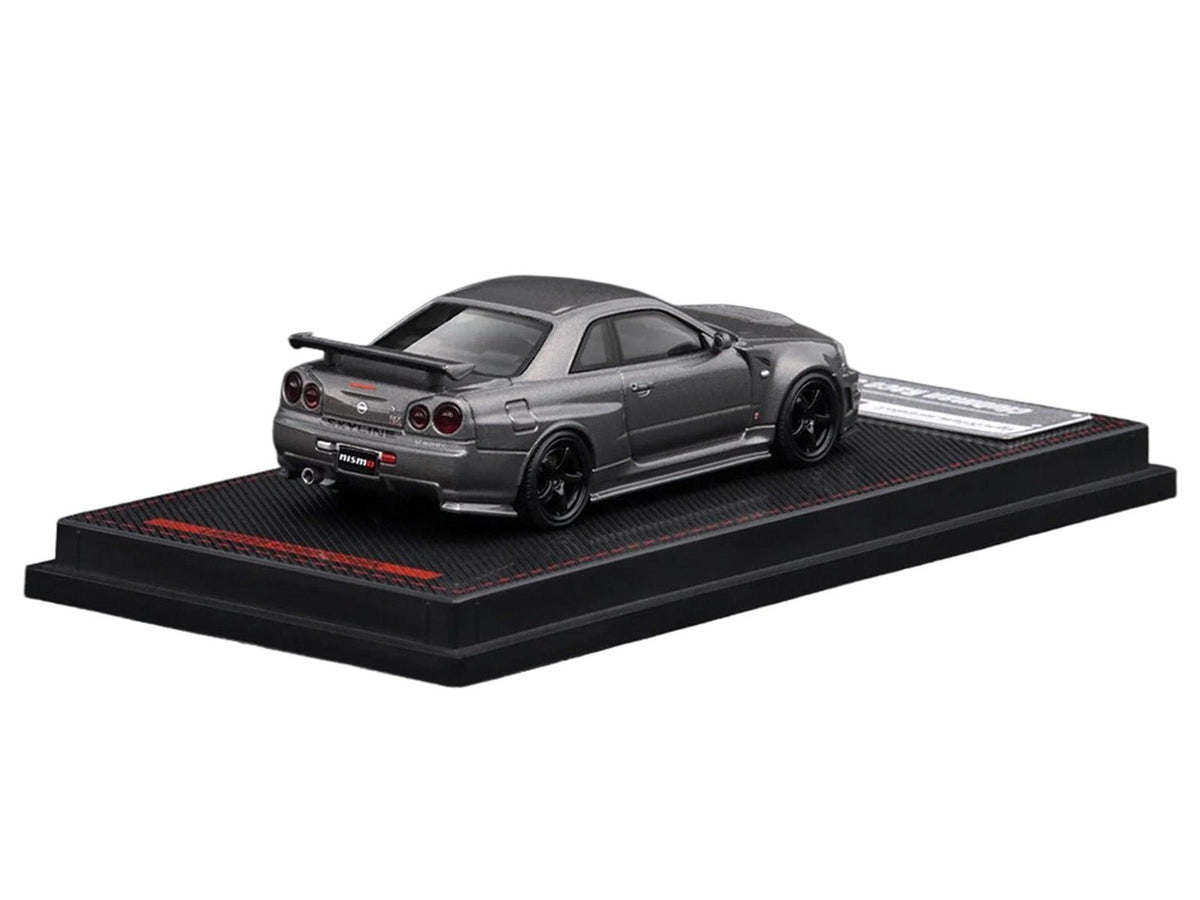 Nissan Skyline GT-R (BNR34) Nismo CRS RHD (Right Hand Drive) Gray Metallic 1/64 Diecast Model Car by Ignition Model-Ignition Model-ModelCars.com