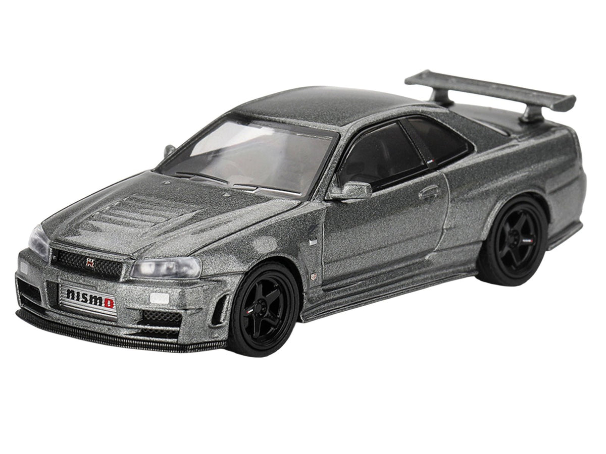 Nissan Skyline GT-R (NISMO BNR34 CRS Version) RHD (Right Hand Drive) Dark Metal Gray Metallic Limited Edition 1/64 Diecast Model Car by Mini GT-Mini GT-ModelCars.com