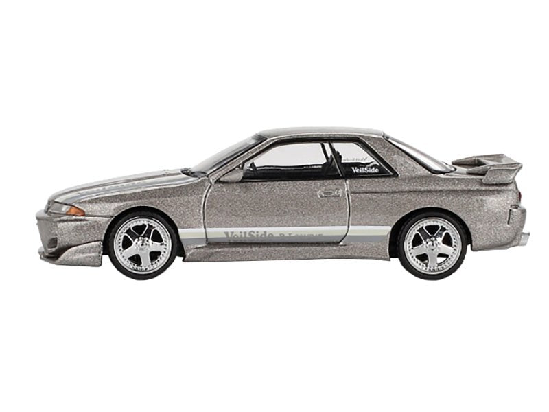 Nissan Skyline GT-R (R32) RHD (Right Hand Drive) "Veilside Combat C-I" Gray Metallic Limited Edition 1/64 Diecast Model Car by Mini GT-Mini GT-ModelCars.com