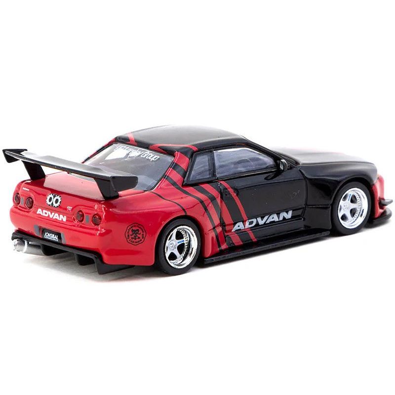 Nissan Skyline GT - R (R32) Widebody RHD (Right Hand Drive) "ADVAN" Black and Red "Japan Classic Car Show Special Edition" "Global64" Series 1/64 Diecast Model by Tarmac Works - Tarmac Works - ModelCars.com