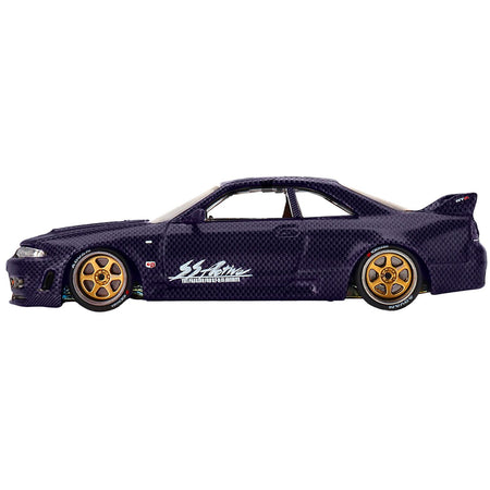 Nissan Skyline GT-R (R33) "Active Carbon R V2" RHD (Right Hand Drive) Purple Carbon (Designed by Jun Imai) "Kaido House" Special 1/64 Diecast Model Car by Mini GT-Mini GT-ModelCars.com
