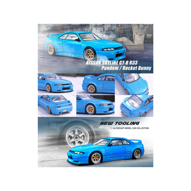 Nissan Skyline GT - R (R33) RHD (Right Hand Drive) Blue "Pandem - Rocket Bunny" 1/64 Diecast Model Car by Inno Models - Inno Models - ModelCars.com