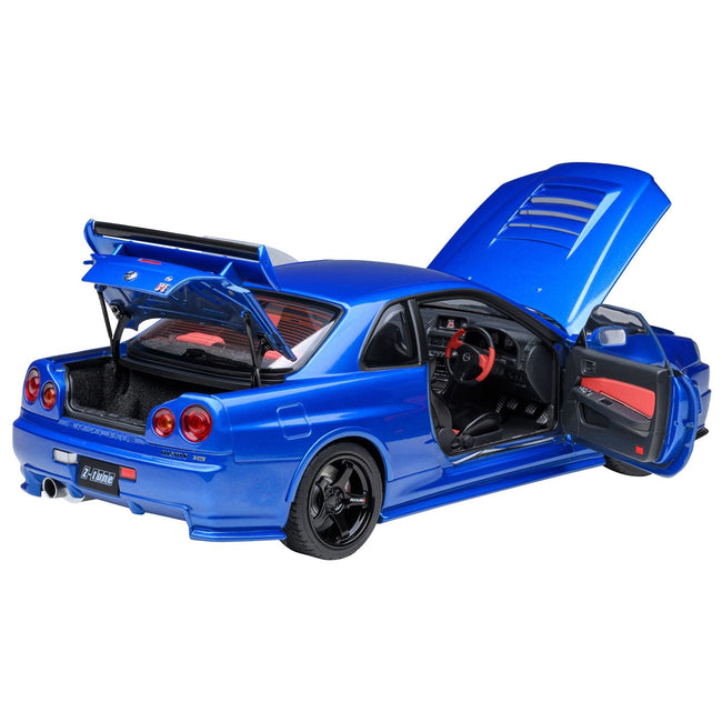 Nissan Skyline GT-R R34 Nismo Z-TUNE RHD (Right Hand Drive) Bayside Blue 1/18 Model Car by Autoart-Autoart-ModelCars.com
