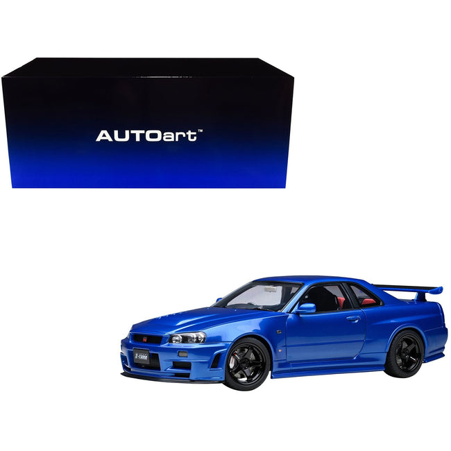 Nissan Skyline GT-R R34 Nismo Z-TUNE RHD (Right Hand Drive) Bayside Blue 1/18 Model Car by Autoart-Autoart-ModelCars.com