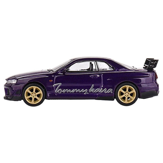 Nissan Skyline GT-R (R34) RHD (Right Hand Drive) "Tommykaira R-z" Midnight Purple Metallic Limited Edition to 8400 pieces Worldwide 1/64 Diecast Model Car by Mini GT-Mini GT-ModelCars.com