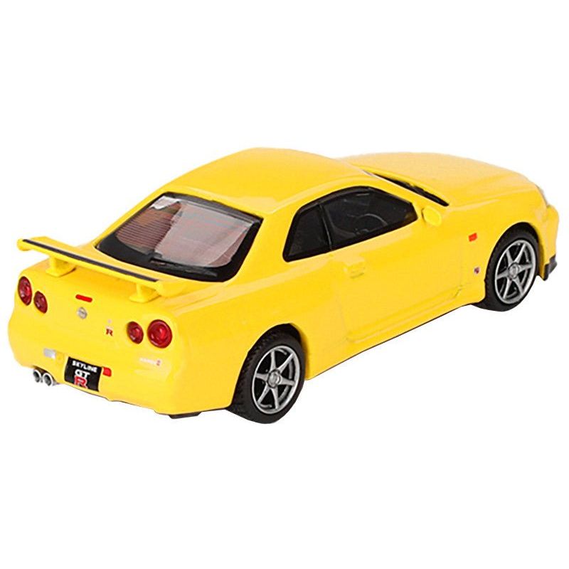 Nissan Skyline GT - R (R34) V - Spec RHD (Right Hand Drive) Lightning Yellow Limited Edition to 7920 pieces Worldwide 1/64 Diecast Model Car by Mini GT - Mini GT - ModelCars.com