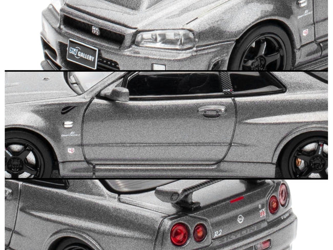 Nissan Skyline GT-R (R34) Z-Tune RHD (Right Hand Drive) Gray Metallic "Thailand Diecast Expo 2025 Event Edition" 1/64 Diecast Model Car by Inno Models-Inno Models-ModelCars.com
