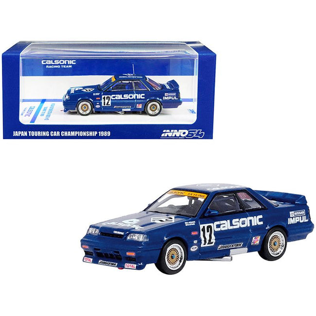 Nissan Skyline GTS-R (R31) RHD (Right Hand Drive) 12 "Calsonic" JTC Japanese Touring Car Championship (1989) 1/64 Diecast Model Car by Inno Models-Inno Models-ModelCars.com