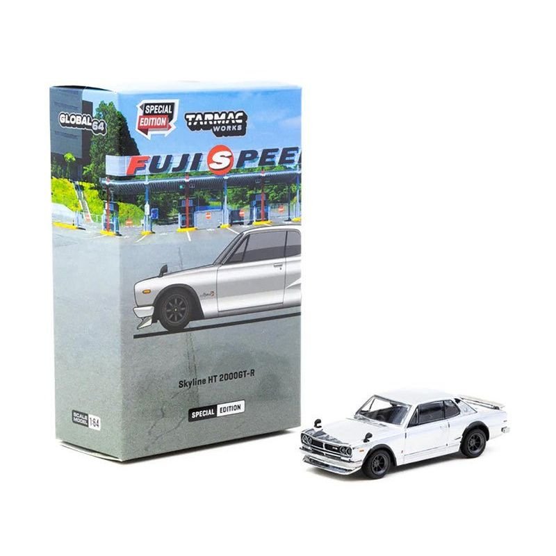 Nissan Skyline HT 2000GT-R RHD (Right Hand Drive) Silver Chrome "Japan Special Edition" "Global64" Series 1/64 Diecast Model Car by Tarmac Works-Tarmac Works-ModelCars.com