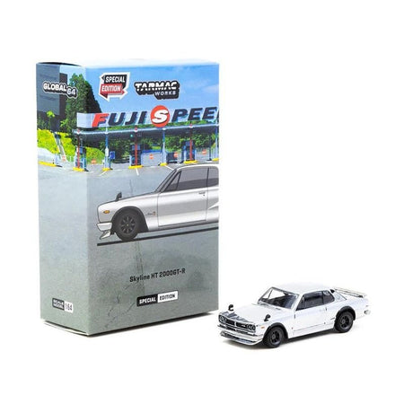Nissan Skyline HT 2000GT-R RHD (Right Hand Drive) Silver Chrome "Japan Special Edition" "Global64" Series 1/64 Diecast Model Car by Tarmac Works-Tarmac Works-ModelCars.com